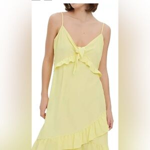 Vero Moda Yellow Tie-Front Dress